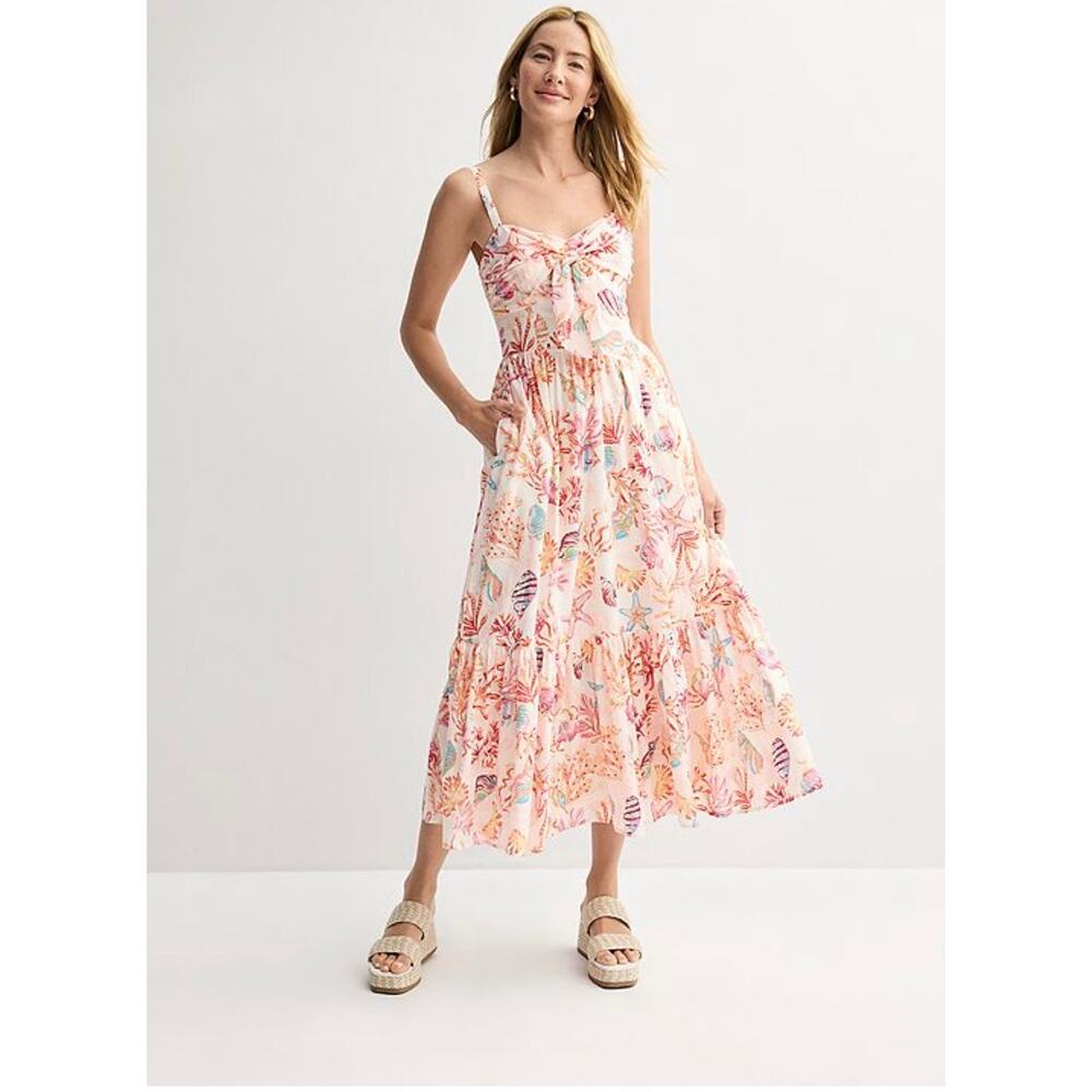 ZARR Collection Maxi Dress Sleeveless Fit And Flare Women’s 14 Shells Coral NEW